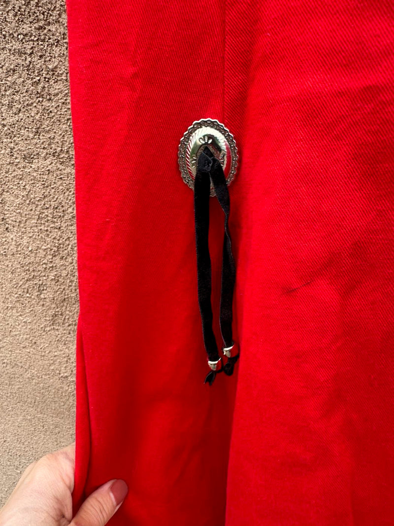 Red Circle T Western Skirt with Conchos