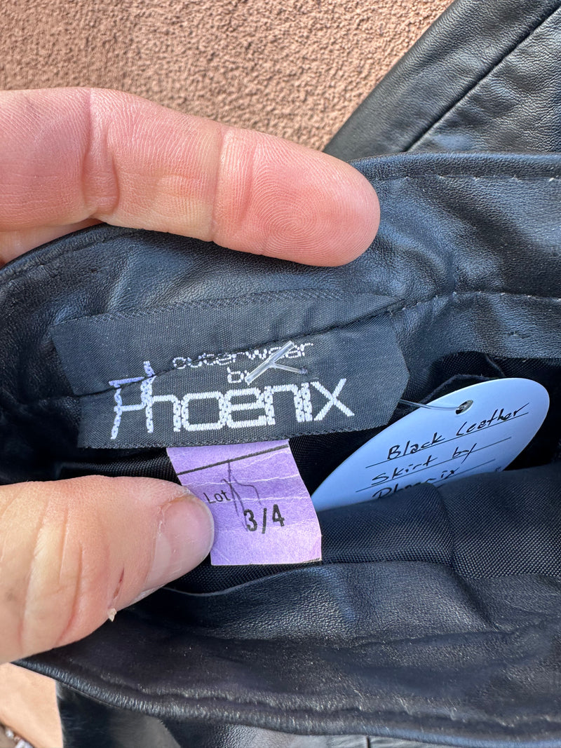 Black Leather Skirt by Phoenix
