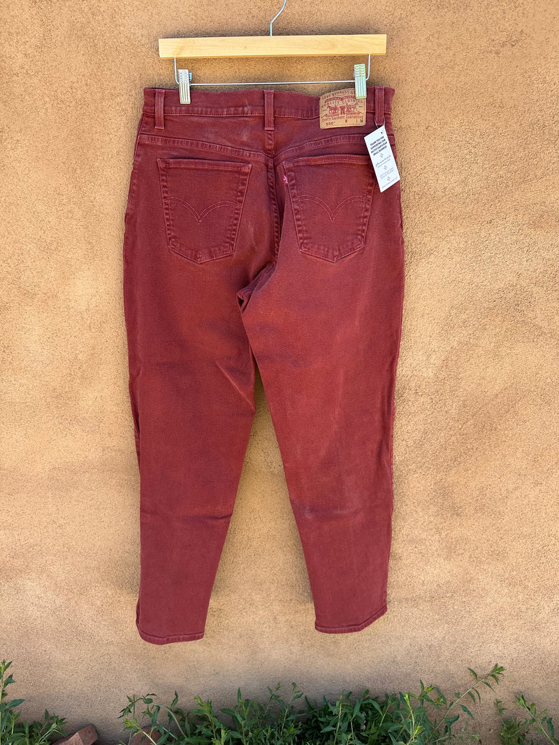 90's Burgundy Levi's 550's, Waist: 31