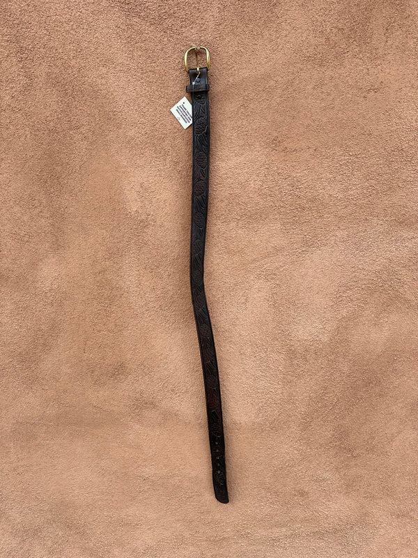 Pinecone Tooled Leather Belt