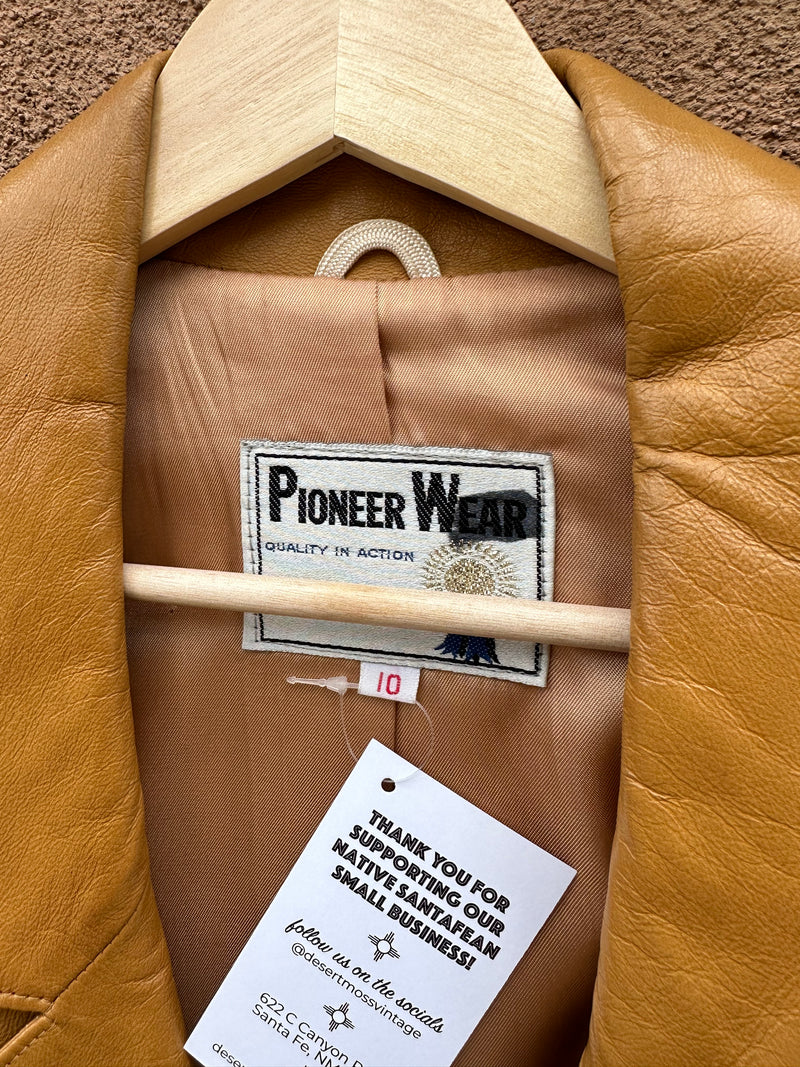 Camel Color Leather Western Blazer by Pioneer Wear - 10