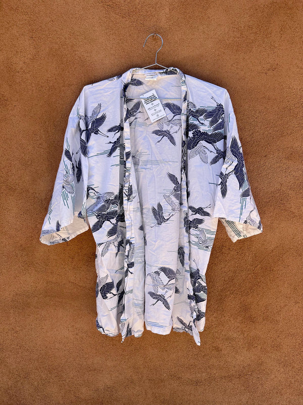Japanese Heron Cotton Robe