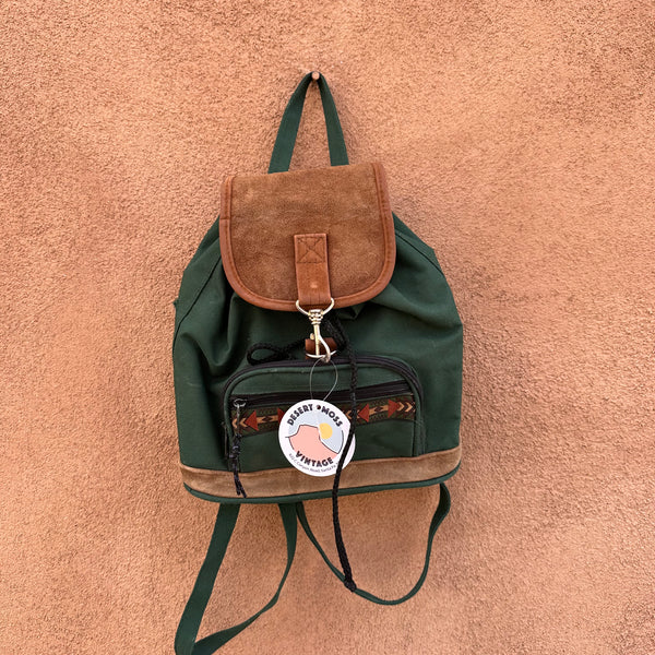 classic x vintage mini backpack Vintage Nylon & Leather Mini Backpack/Sling – DESERT MOSS VINTAGE