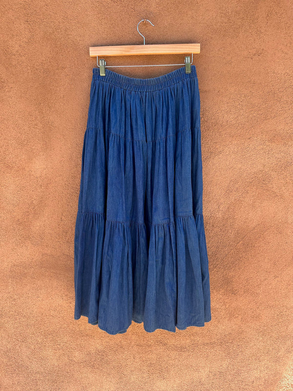 Glen Cove Denim Maxi Skirt