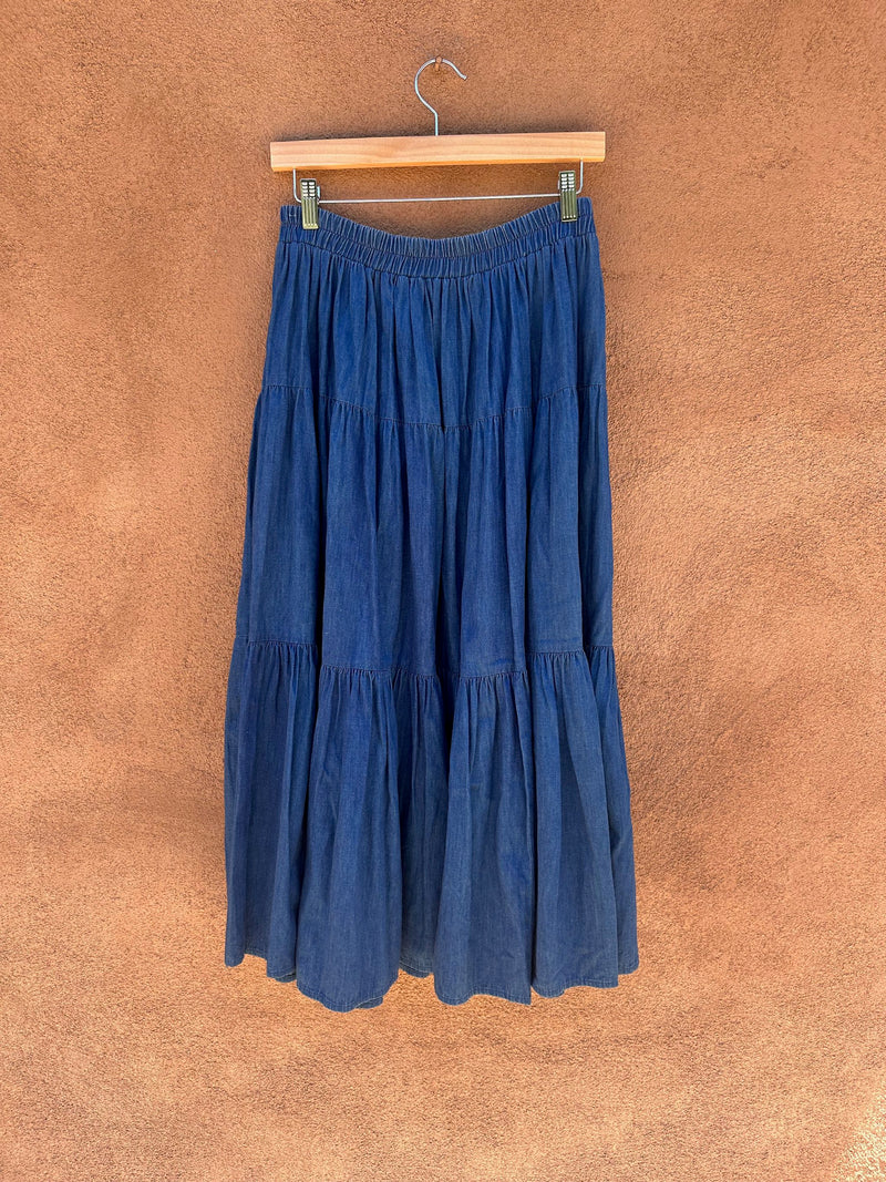 Glen Cove Denim Maxi Skirt
