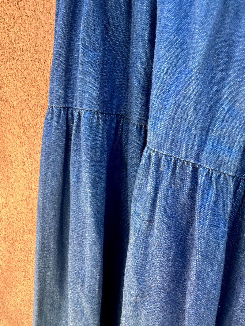Glen Cove Denim Maxi Skirt