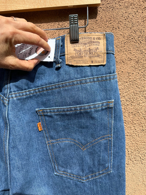 Levi's Orange Tab 1970's 517 34 x 31