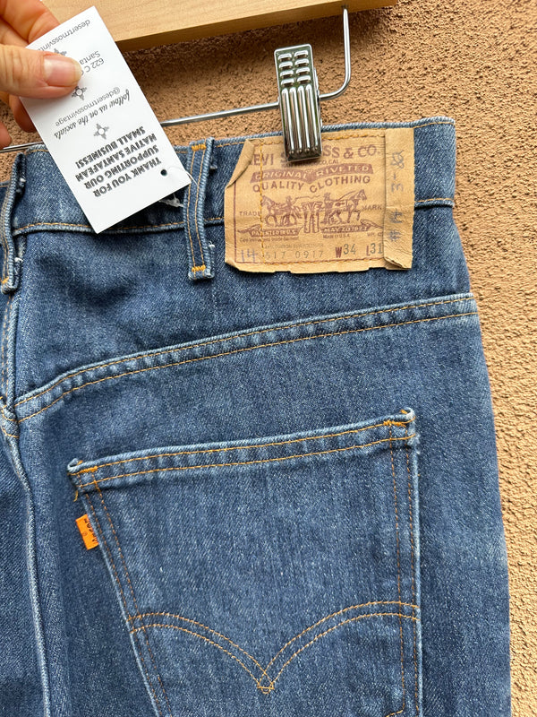 Levi's Orange Tab 1970's 517 34 x 31