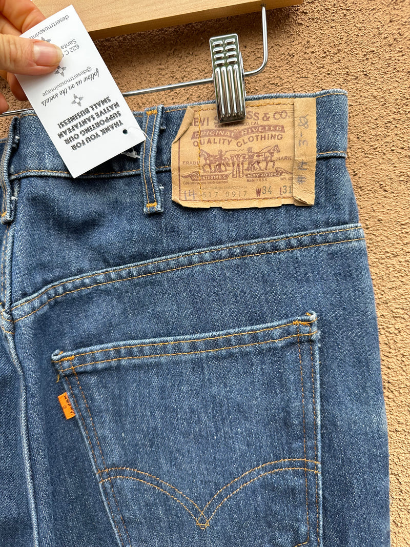 Levi's Orange Tab 1970's 517 34 x 31
