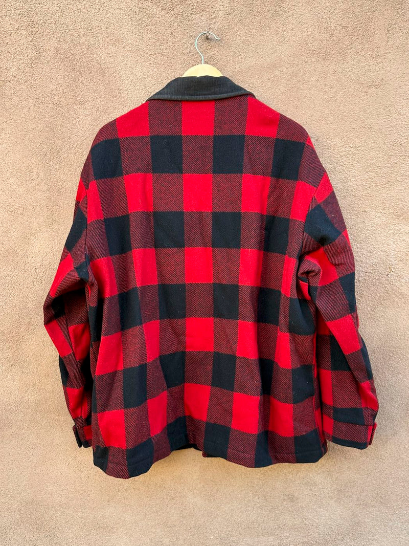 1960's Buffalo Plaid Pendleton Wool Jacket with Corduroy Collar