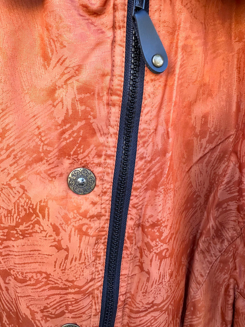 Orange Obermeyer Ski Jacket with Embroidery - Ladies size 10