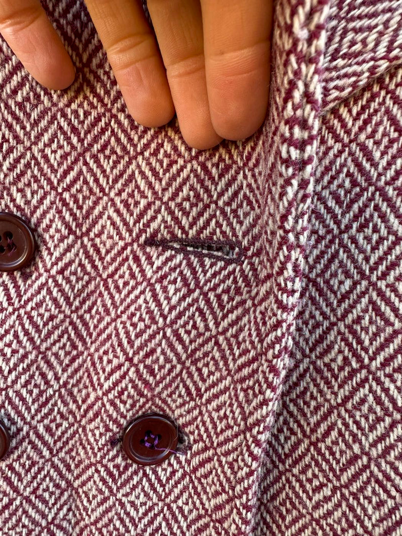 1960's Era Wool Rovercoat Style by Arthur Jay - as is