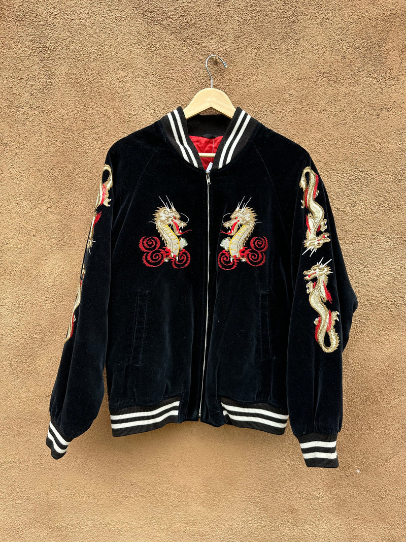 80's Velvet Tourist Jacket from Japan - Sukajen