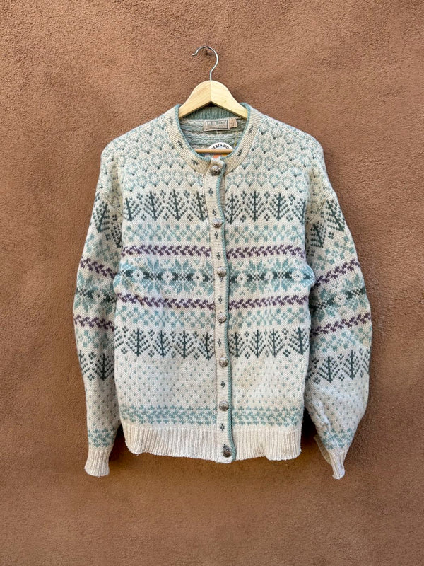 L.L. Bean Cardigan 100% Wool, Made in USA