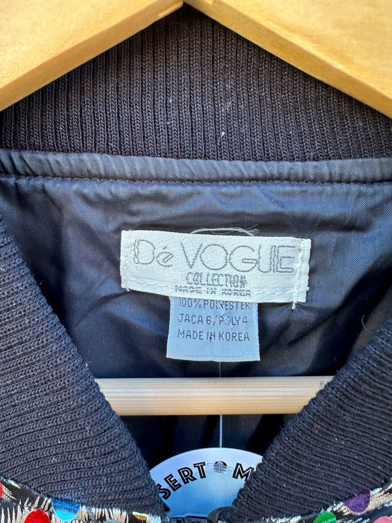 Leopard and Tiger Print Sequined Bomber Jacket - DeVogue