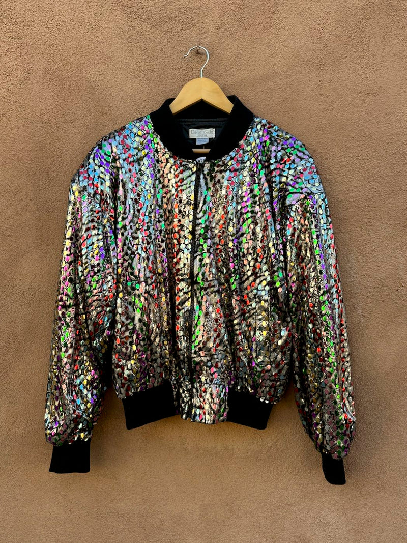 Leopard and Tiger Print Sequined Bomber Jacket - DeVogue