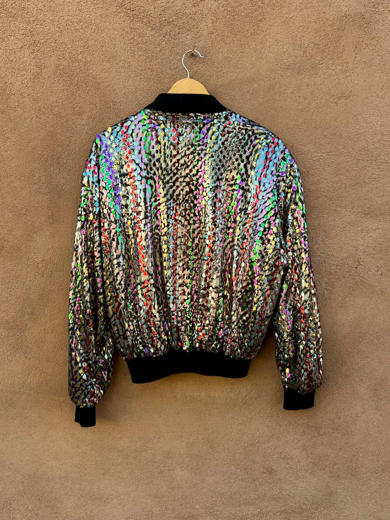 Leopard and Tiger Print Sequined Bomber Jacket - DeVogue