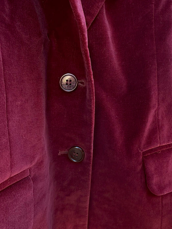 1970's Maroon Velveteen Blazer by Anthony's