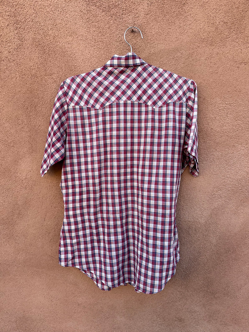 80's Levi's Plaid Pearlsnap Shirt - Brown Tag