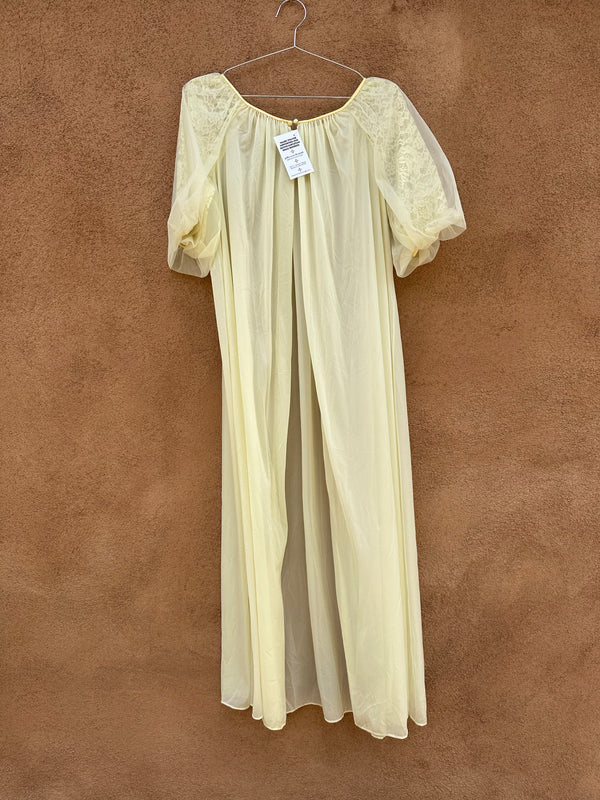 Pastel Yellow Sheer Nightgown