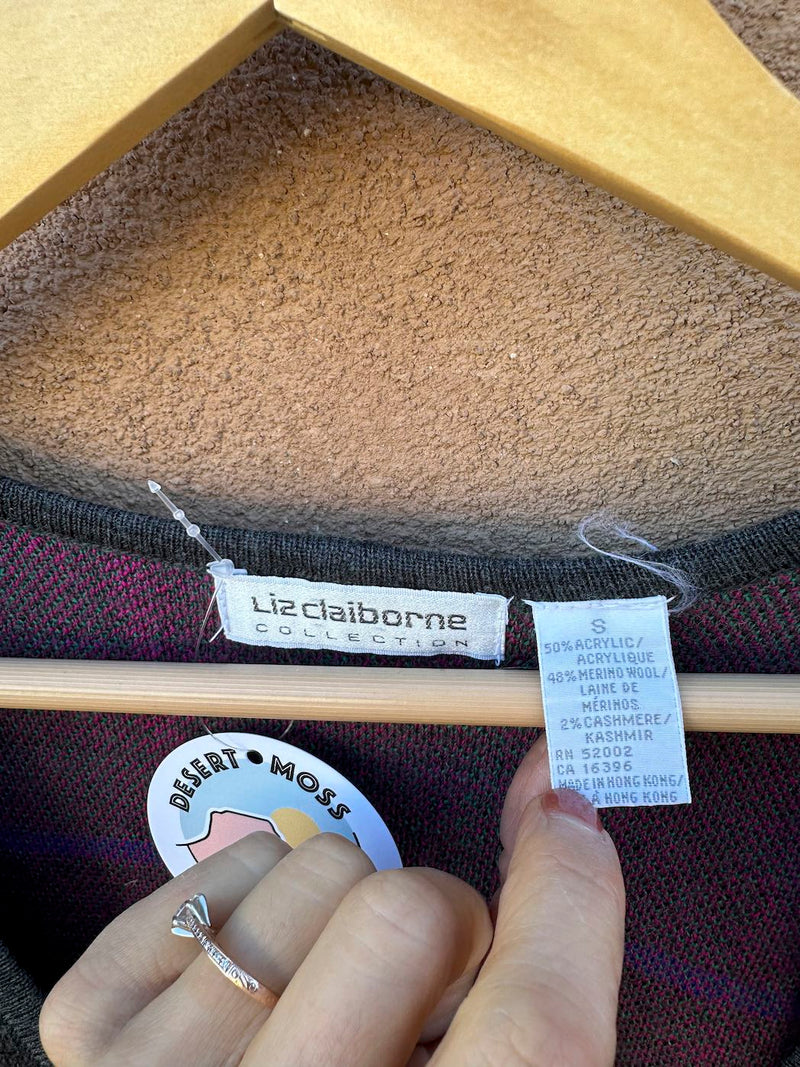 Liz Claiborne Merino Wool/Acrylic Blend Cardigan