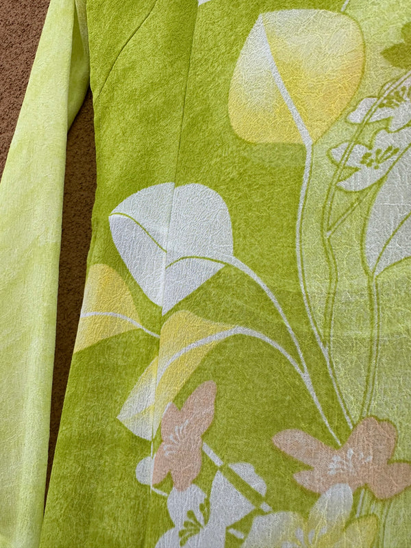 Sheer Green Cheongsam with Long Sleeves