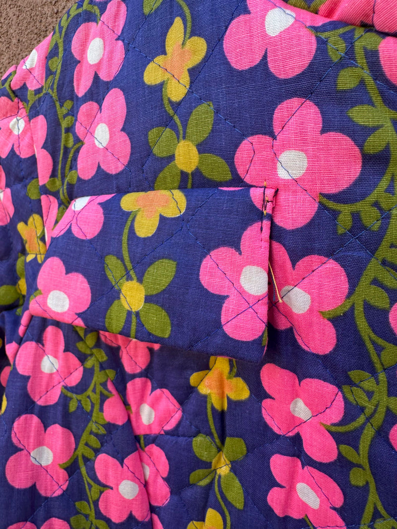 Quilted Floral 1960's Mod by Raymodes N.Y., Size 5