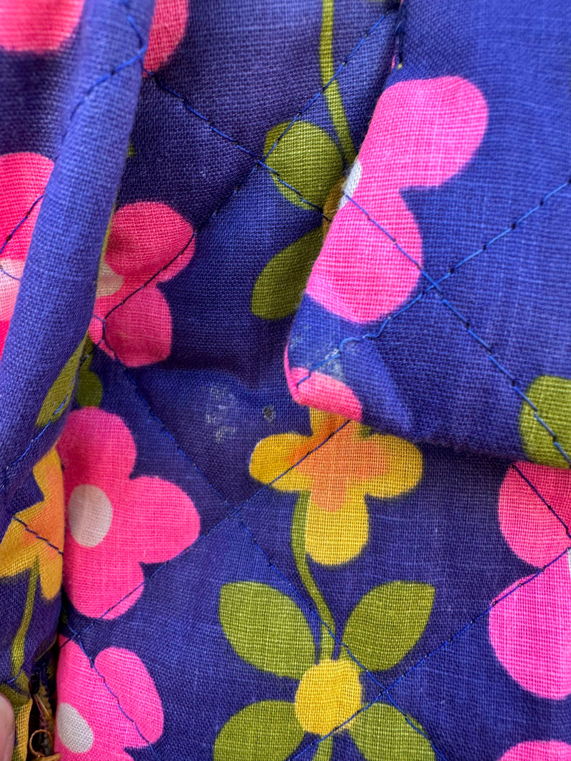 Quilted Floral 1960's Mod by Raymodes N.Y., Size 5