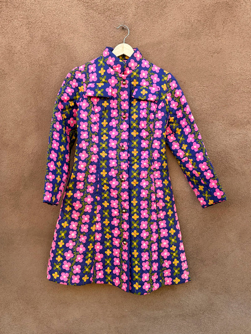 Quilted Floral 1960's Mod by Raymodes N.Y., Size 5