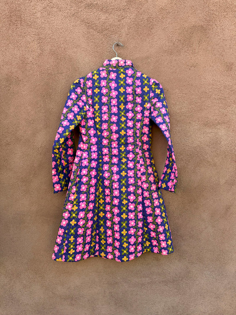 Quilted Floral 1960's Mod by Raymodes N.Y., Size 5