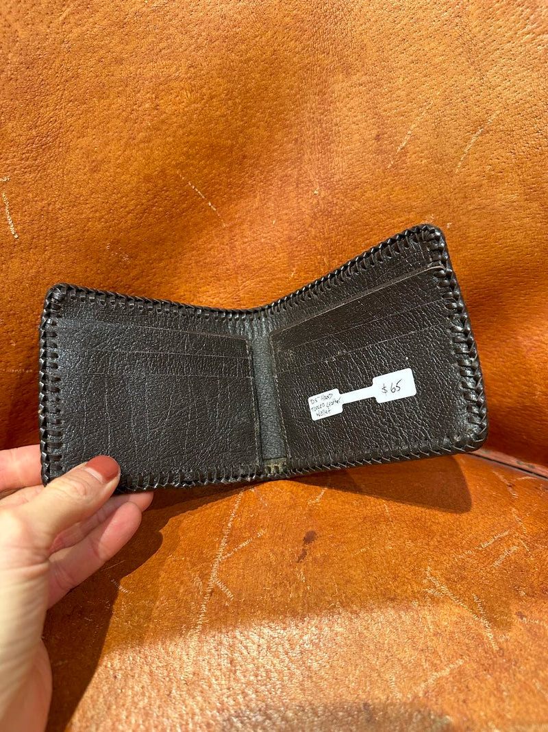 "DS" Hand Tooled Leather Wallet