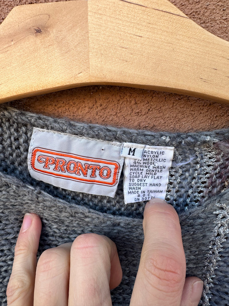 Pronto Sweater with Metallic Weave