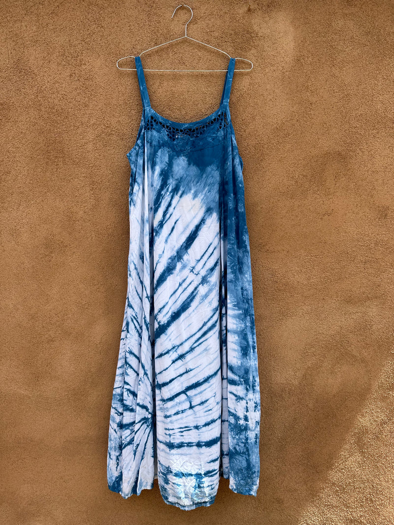 Tie Dye Batik Rayon Summer Dress Large