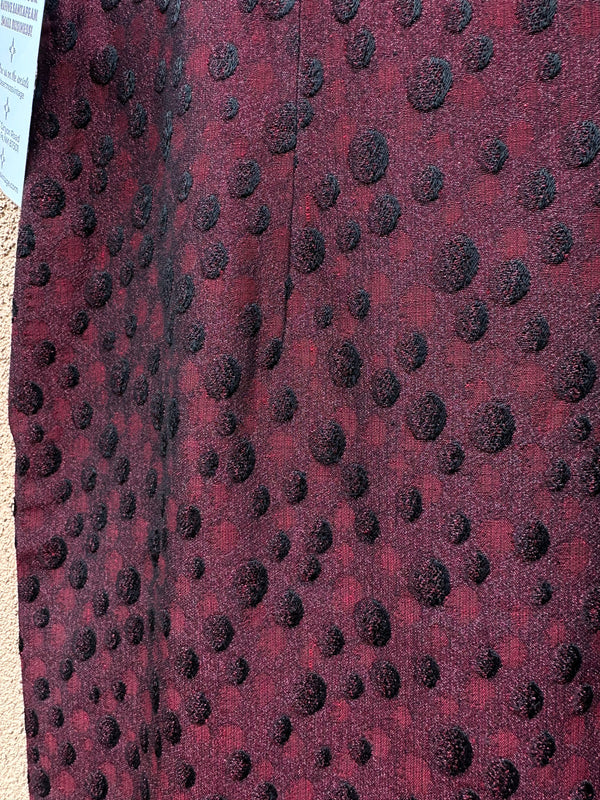 Maroon and Black Qipao Dress - 1950's