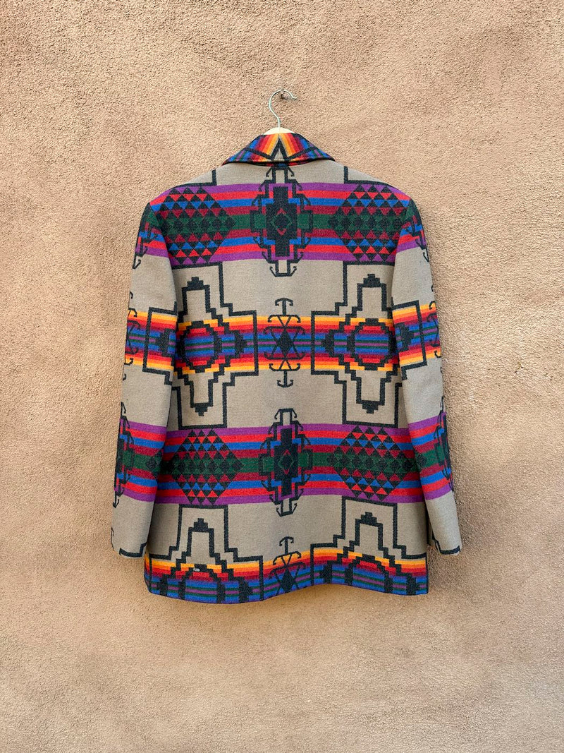 Pendleton Southwest Pattern Jacket with Thunderbird Conchos, Made in USA