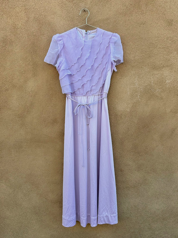 Vintage 1960's Lavender Bridesmaid Style Dress with Chiffon – DESERT MOSS VINTAGE