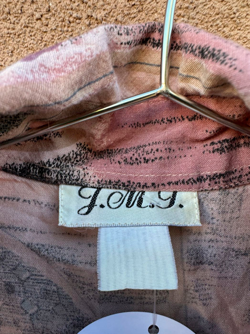J.M.G. Rayon Blouse - Dusty Rose