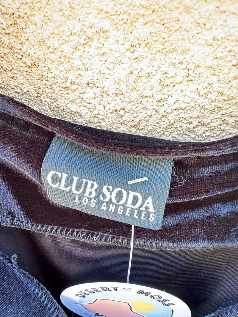90's Velour Mini Dress by Club Soda Los Angeles