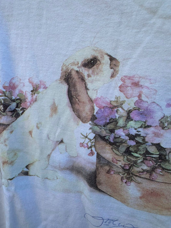 1992 Jodi Jensen Rabbit Watercolor T-shirt