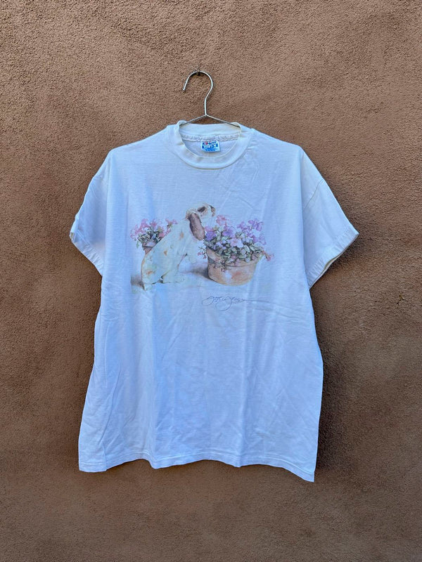 1992 Jodi Jensen Rabbit Watercolor T-shirt