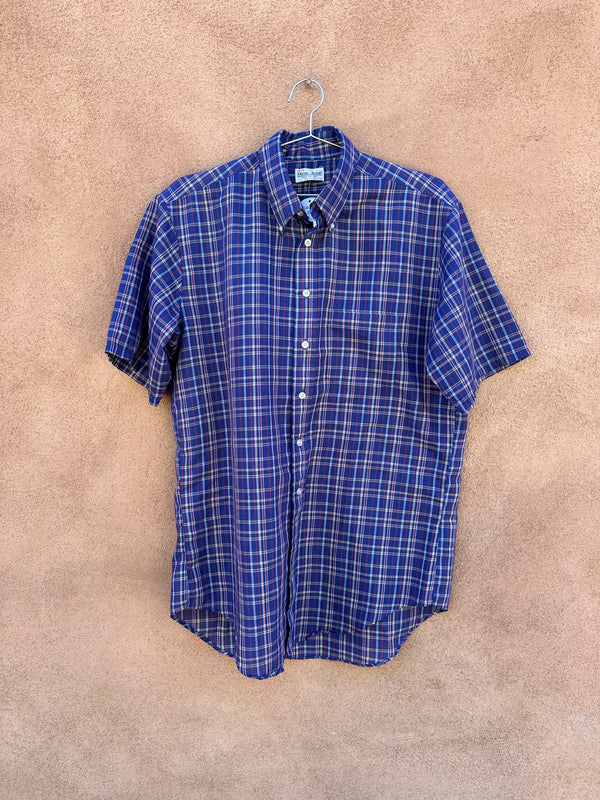 1970's The King Size Plaid Short Sleeve Shirt