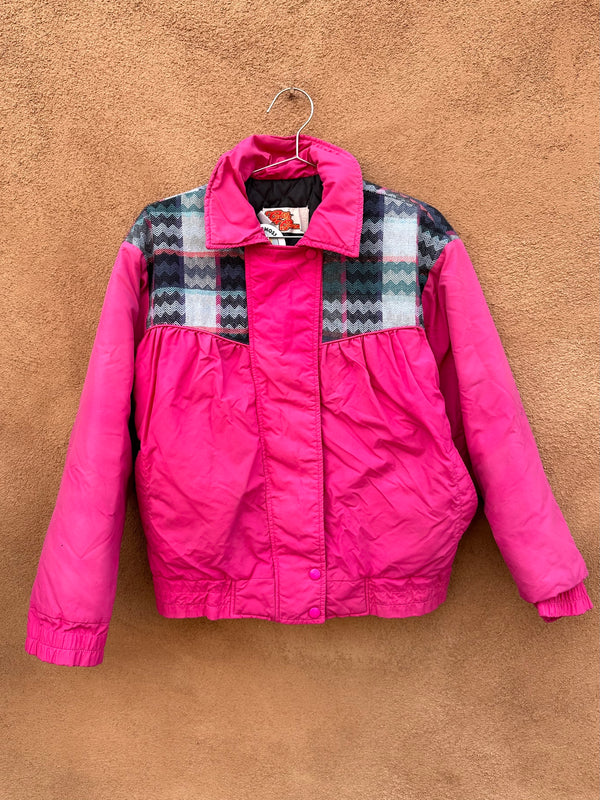 Comfy Casuals Pink Western Bomber - as is