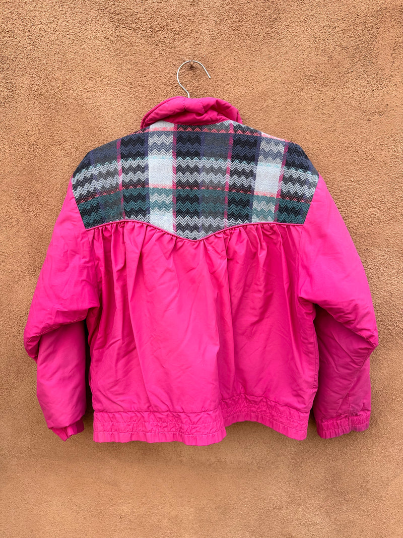Comfy Casuals Pink Western Bomber - as is