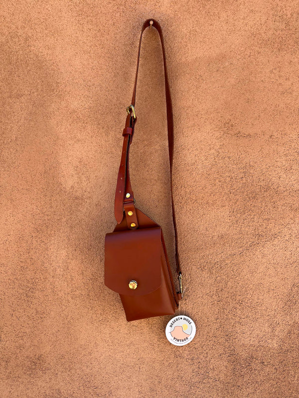 Brown Leather Sling Pack Travel Size