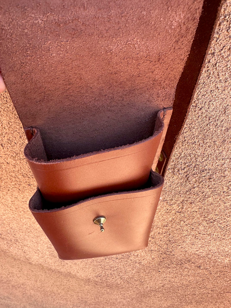 Brown Leather Sling Pack Travel Size
