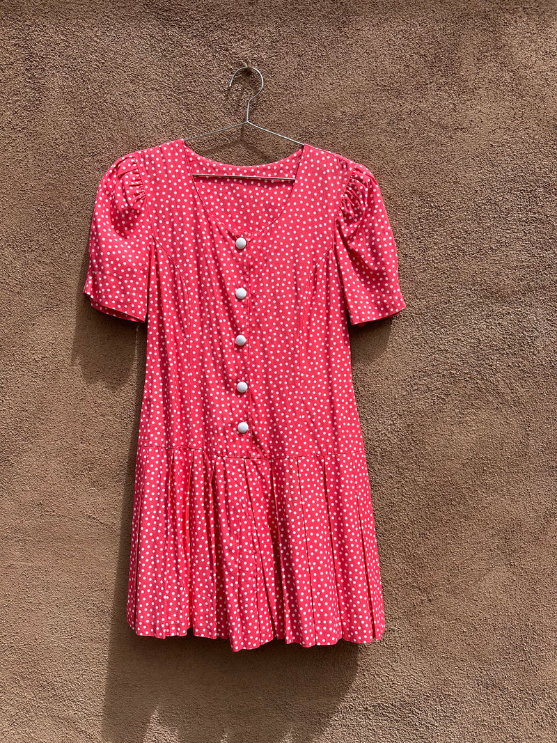 Pink Polka Dot 80's Dress by Byer Too!