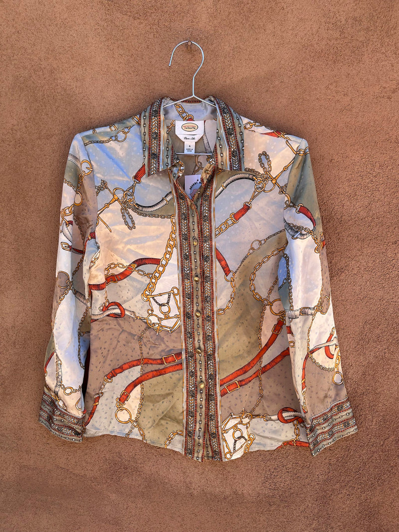 1990's Talbots Silk Baroque Blouse