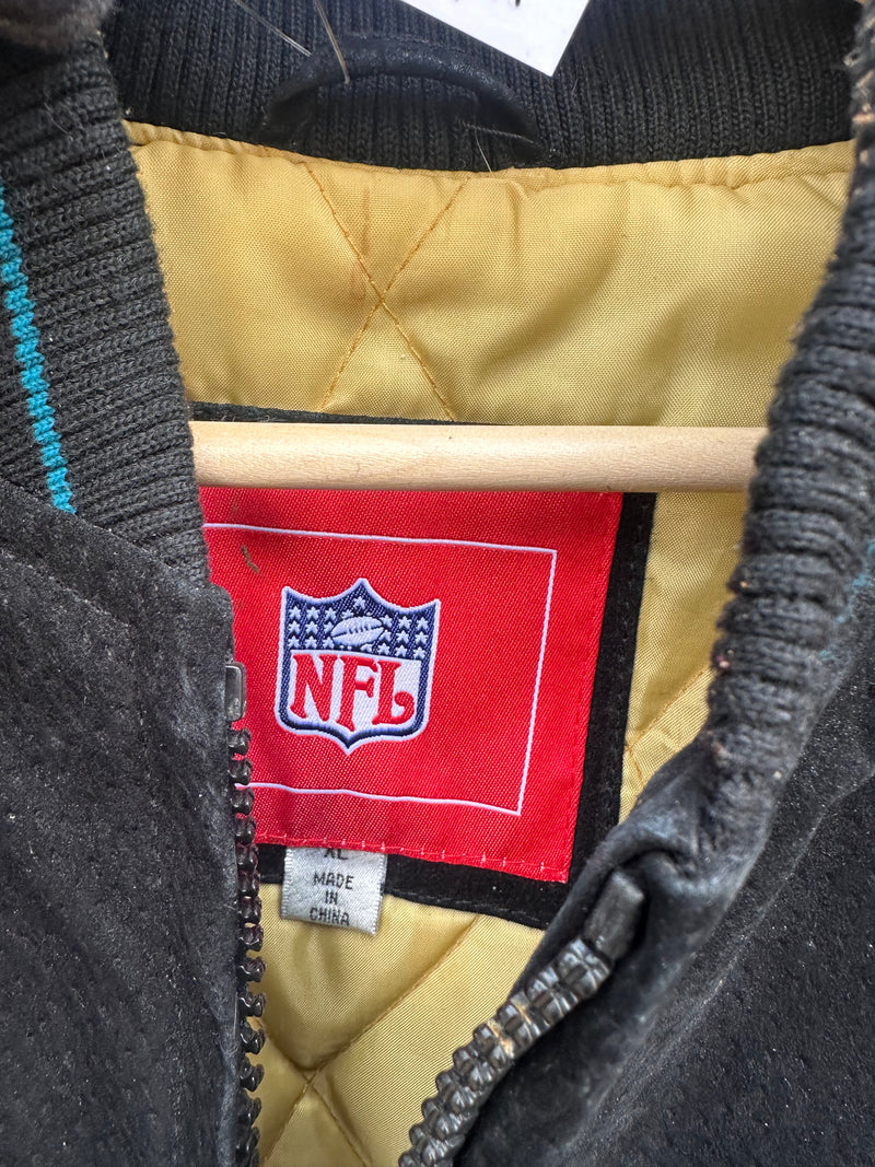 Suede Jacksonville Jaguars Bomber Jacket - as is