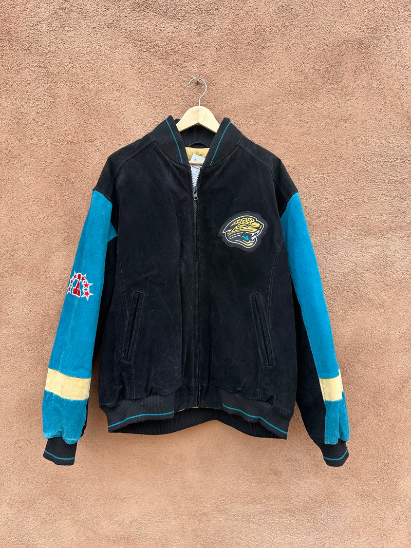 Suede Jacksonville Jaguars Bomber Jacket - as is