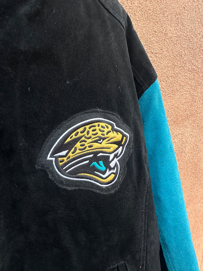 Suede Jacksonville Jaguars Bomber Jacket - as is